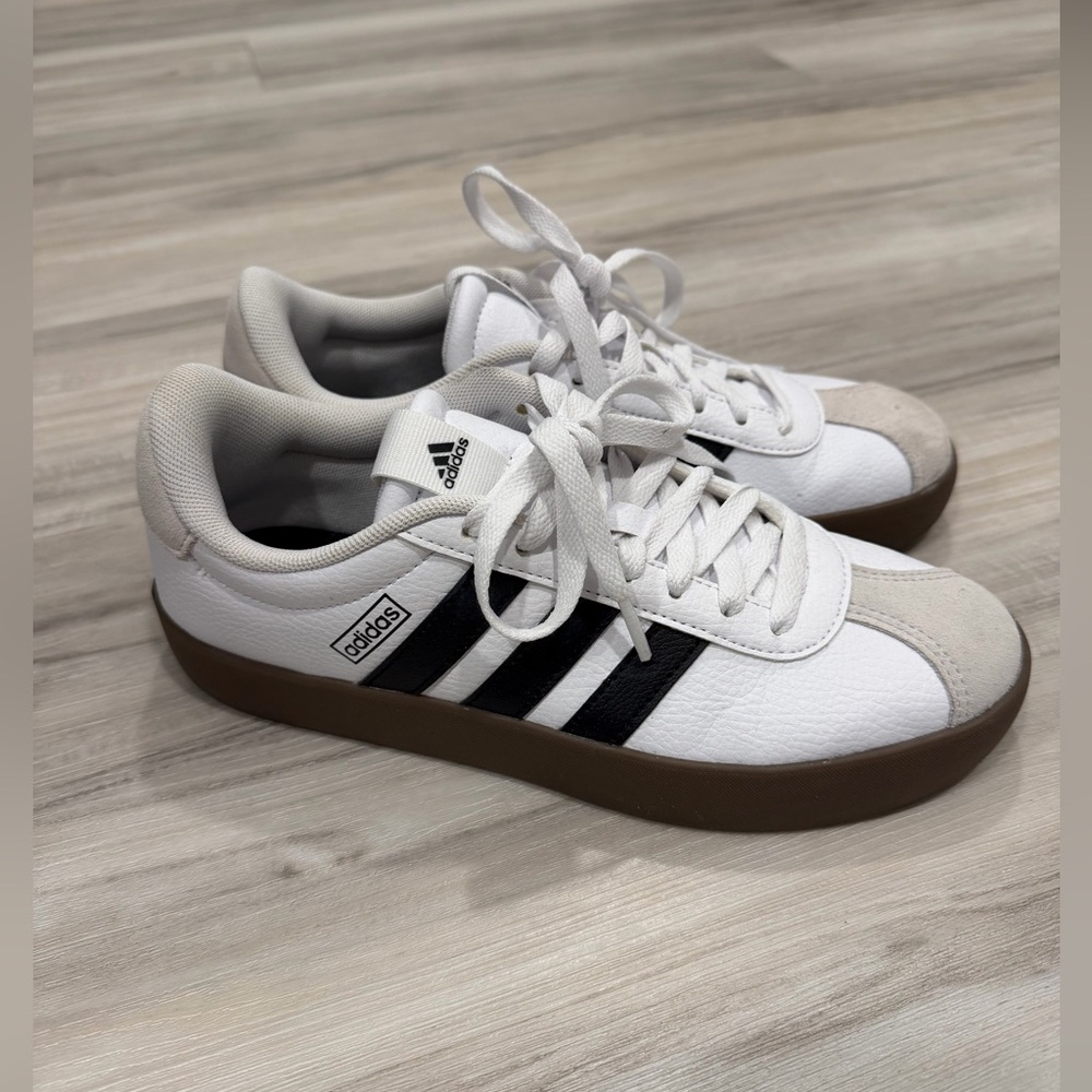 Adidas Women’s VL Court 3.0 Sneaker in White and Black